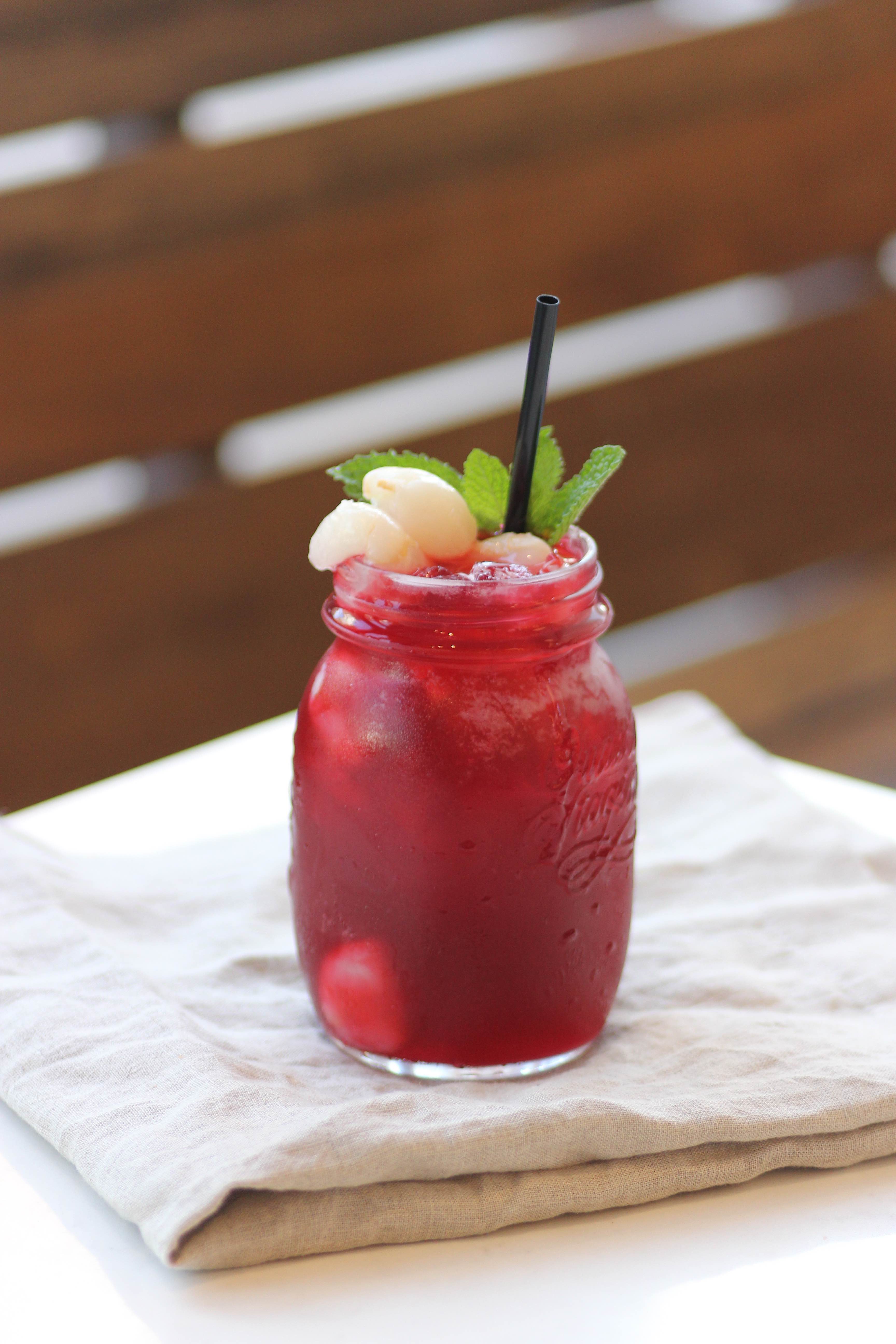 Iced Lychee Hibiscus Tea