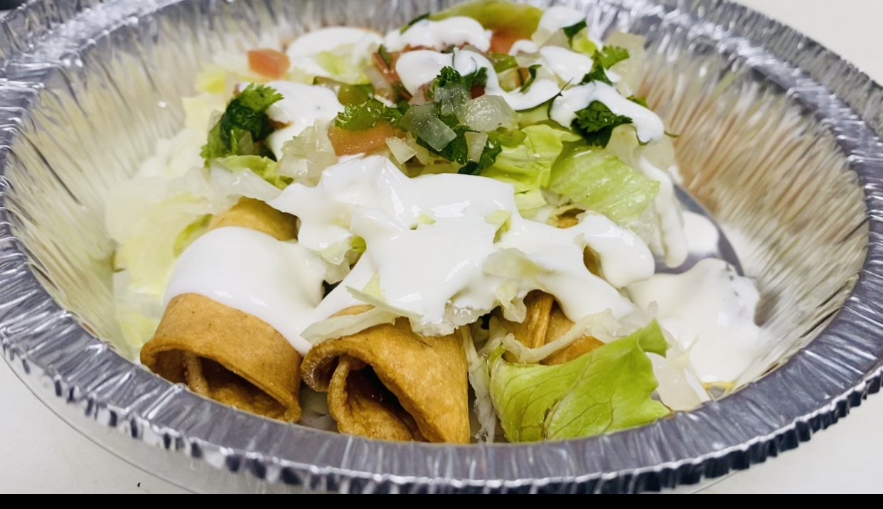 Order Flautas Mexican Cuisine food online from Sabores Latinos Restaurant & Bakery Corp. store, Richmond Hill on bringmethat.com