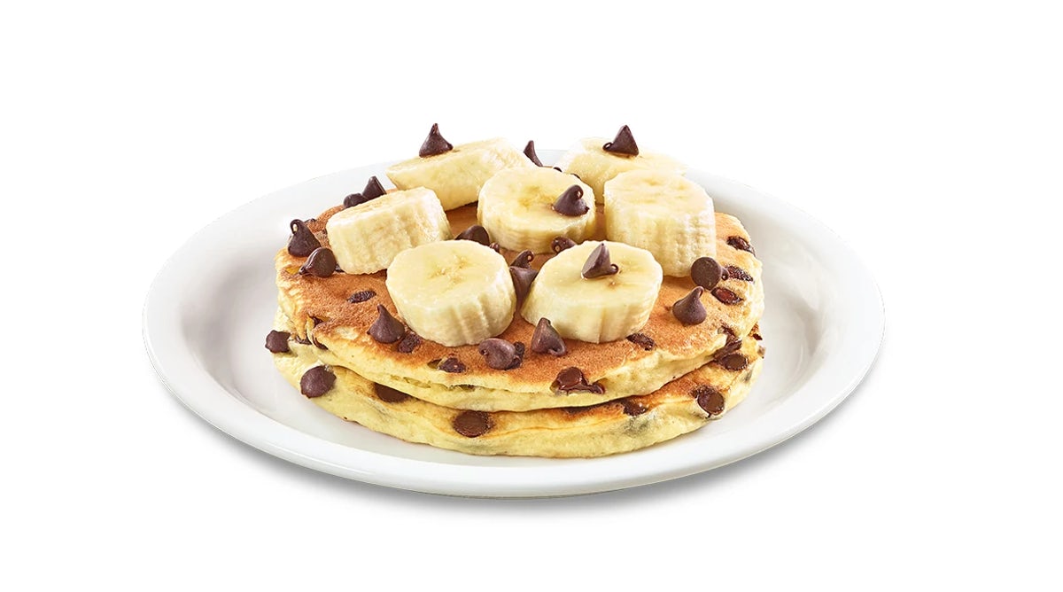 Order Stack of Choconana Pancakes  food online from Denny's store, Thomasville on bringmethat.com