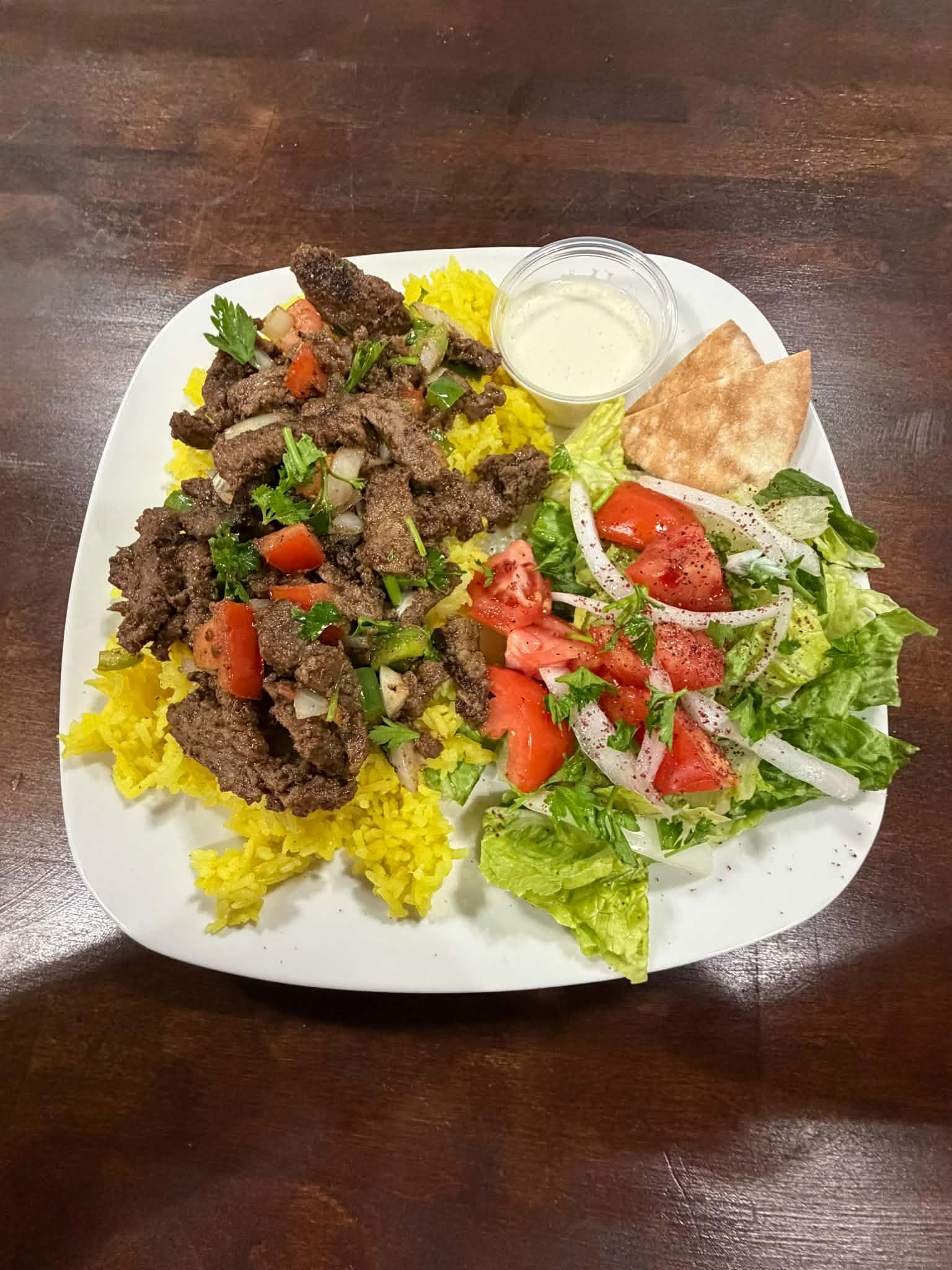 Beef Shawarma Platter from Bistro