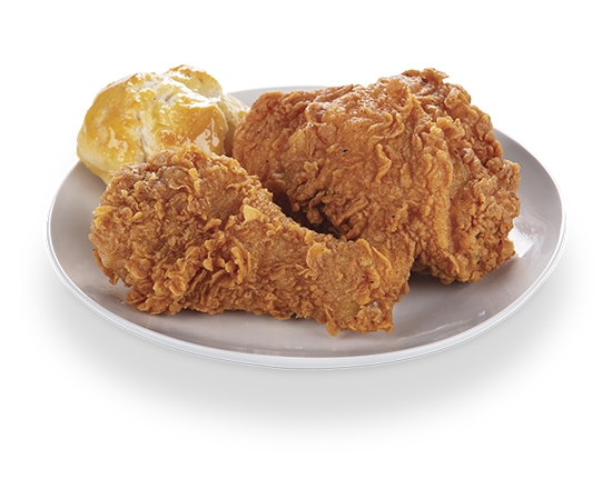 Order 2 PC Dark Chicken & (1) Biscuit Only food online from Krispy Krunchy Chicken store, Fullerton on bringmethat.com