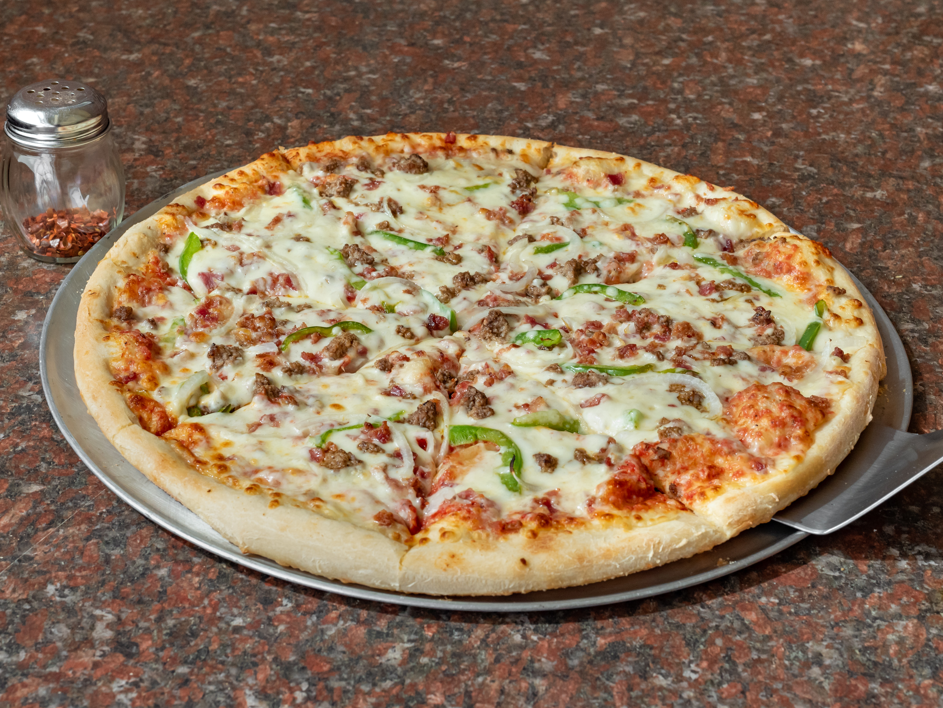 Order Manhattan Pizza food online from Abo's Pizza store, Denver on bringmethat.com