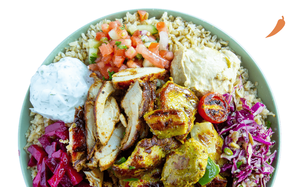 chicken chicken (signature bowl) from Mezeh Blacksburg