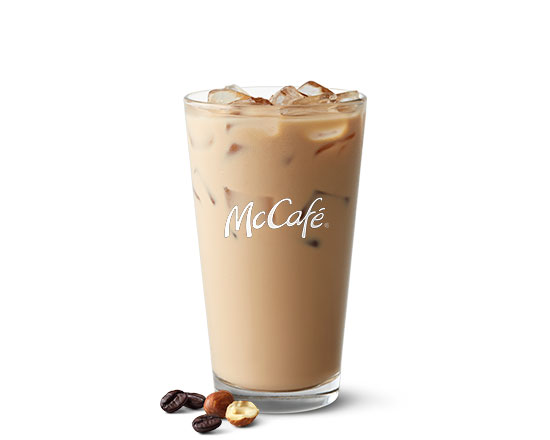 Order Iced Hazelnut Latte food online from McDonald's store, Anchorage on bringmethat.com