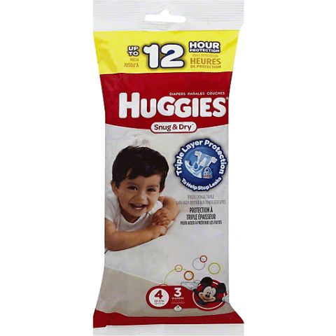 Order Huggies Snug & Dry Diapers 4 3 Count food online from 7-Eleven store, Wakefield on bringmethat.com