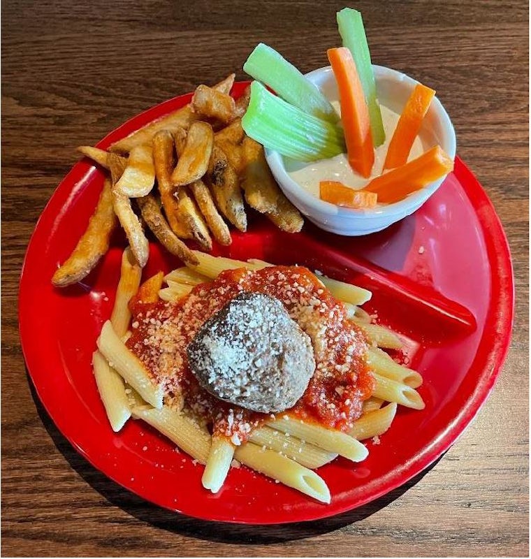 Order Kid's Penne & Meatballs food online from Carolina Ale House store, Wake Forest on bringmethat.com