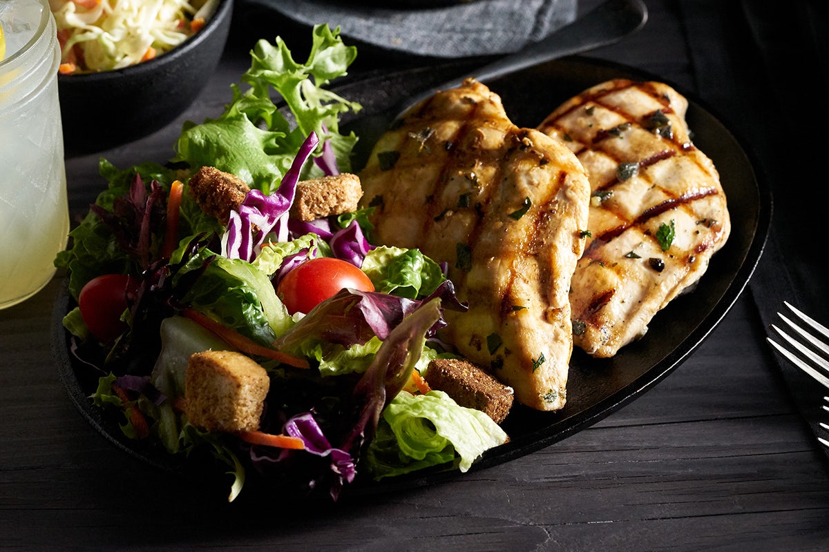 Order Fire-Grilled Chicken Breasts food online from Black Angus Steakhouse store, Mesa on bringmethat.com