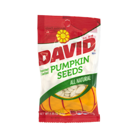 Order David Pumpkin Seeds 2.25oz food online from 7-Eleven store, Arlington on bringmethat.com