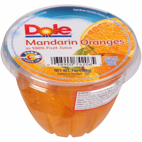 Order Dole Mandarin Orange Fruit Bowl 7oz food online from Circle K And Liquors store, Fontana on bringmethat.com