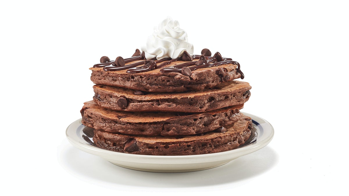 Order Chocolate Chocolate Chip Pancakes  food online from Ihop store, New Bern on bringmethat.com