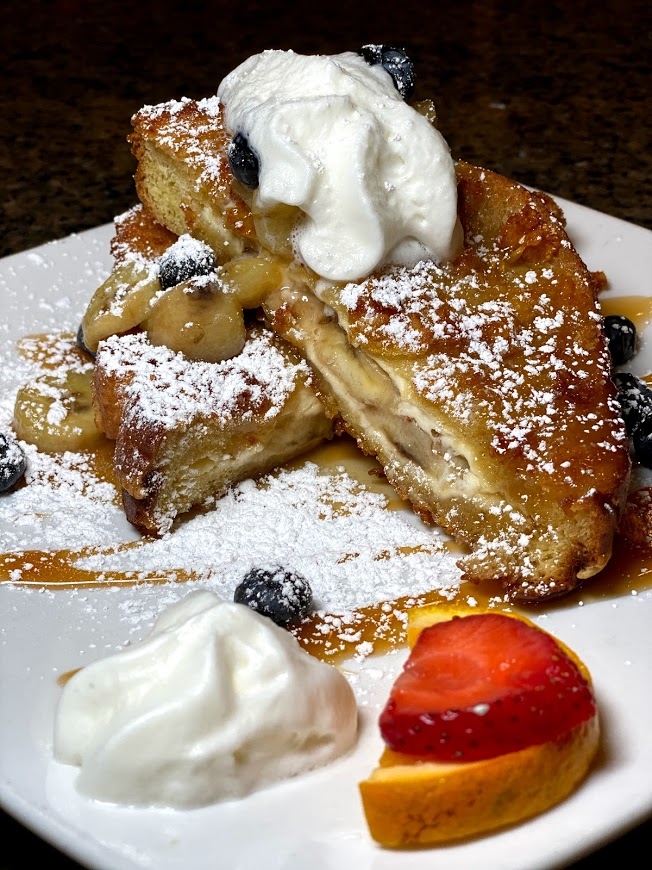 Order Bananas & Blueberries Foster French Toast food online from Berry Fresh Cafe store, Jupiter on bringmethat.com