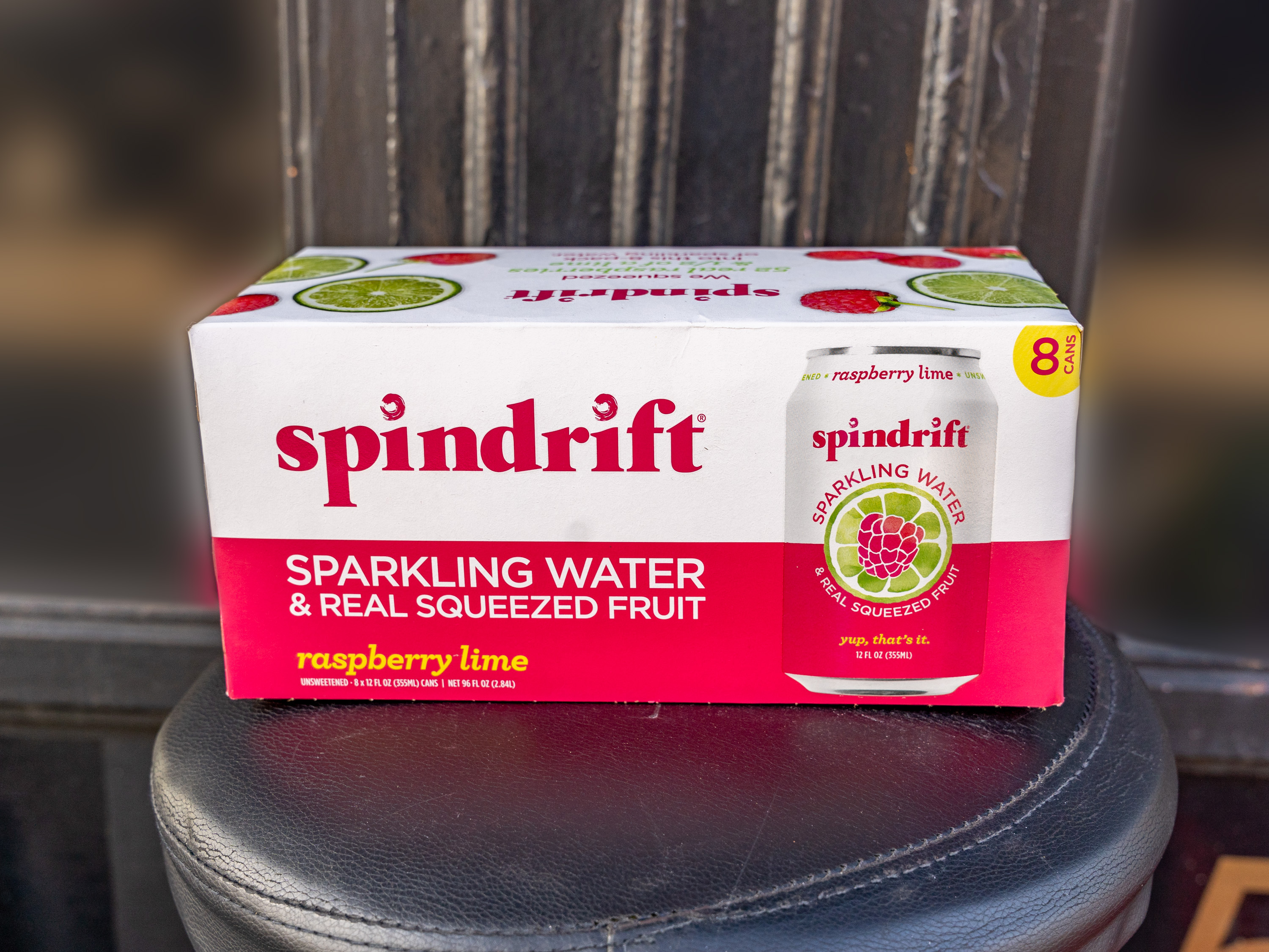 Order Spindrift Raspberry-lime Sparkling Water - 8pk food online from Grocery Shopping Center store, Brooklyn on bringmethat.com