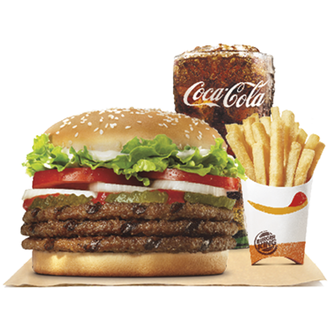 Order Triple WHOPPER® Meal food online from Burger King store, Fort Lauderdale on bringmethat.com