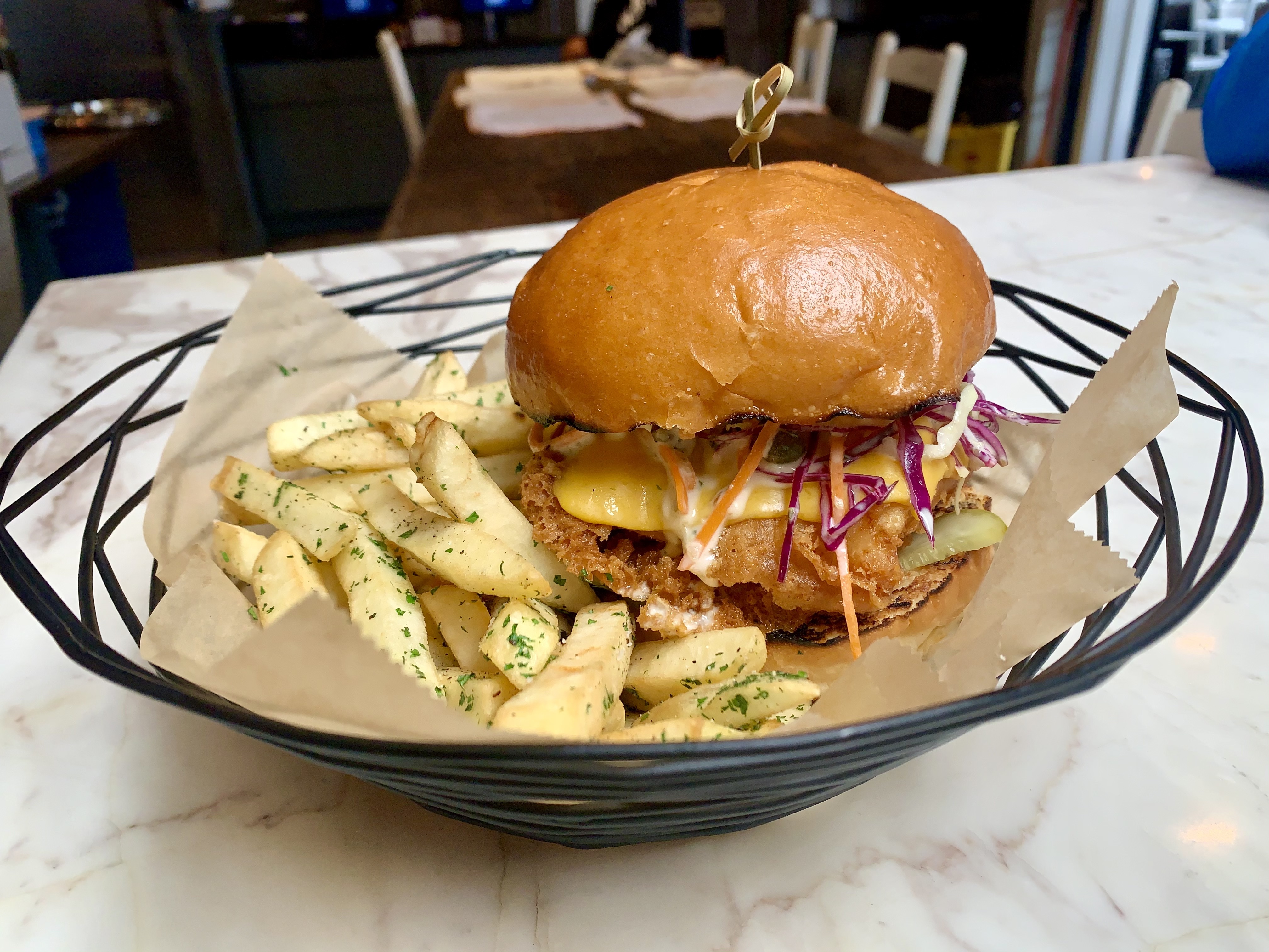 Order Grilled Fish Sandwich food online from Pier House store, Los Angeles on bringmethat.com