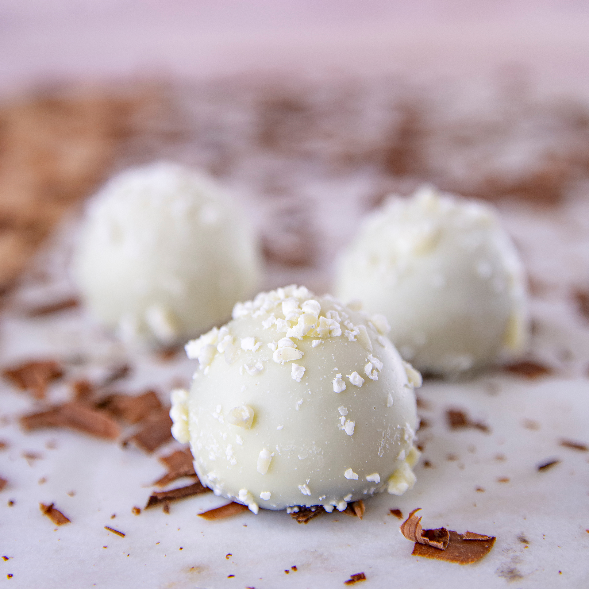 Order Rum Bite-Size Truffle, White Chocolate food online from Wockenfuss Candies store, Columbia on bringmethat.com