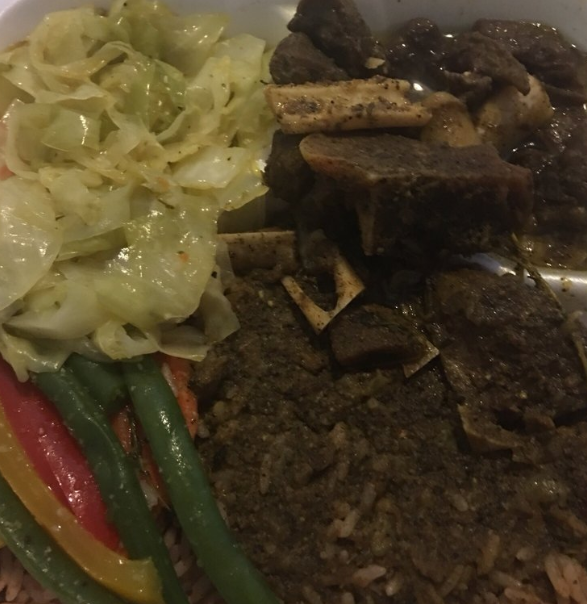 Order Curry Goat Dinner food online from Little Jamaica Cuisine And Catering store, Augusta on bringmethat.com