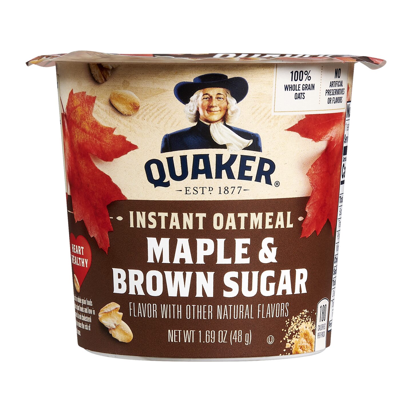 Order Quaker Instant Oatmeal Maple Brown Sugar Cup 1.69oz food online from Sheetz store, Goldsboro on bringmethat.com
