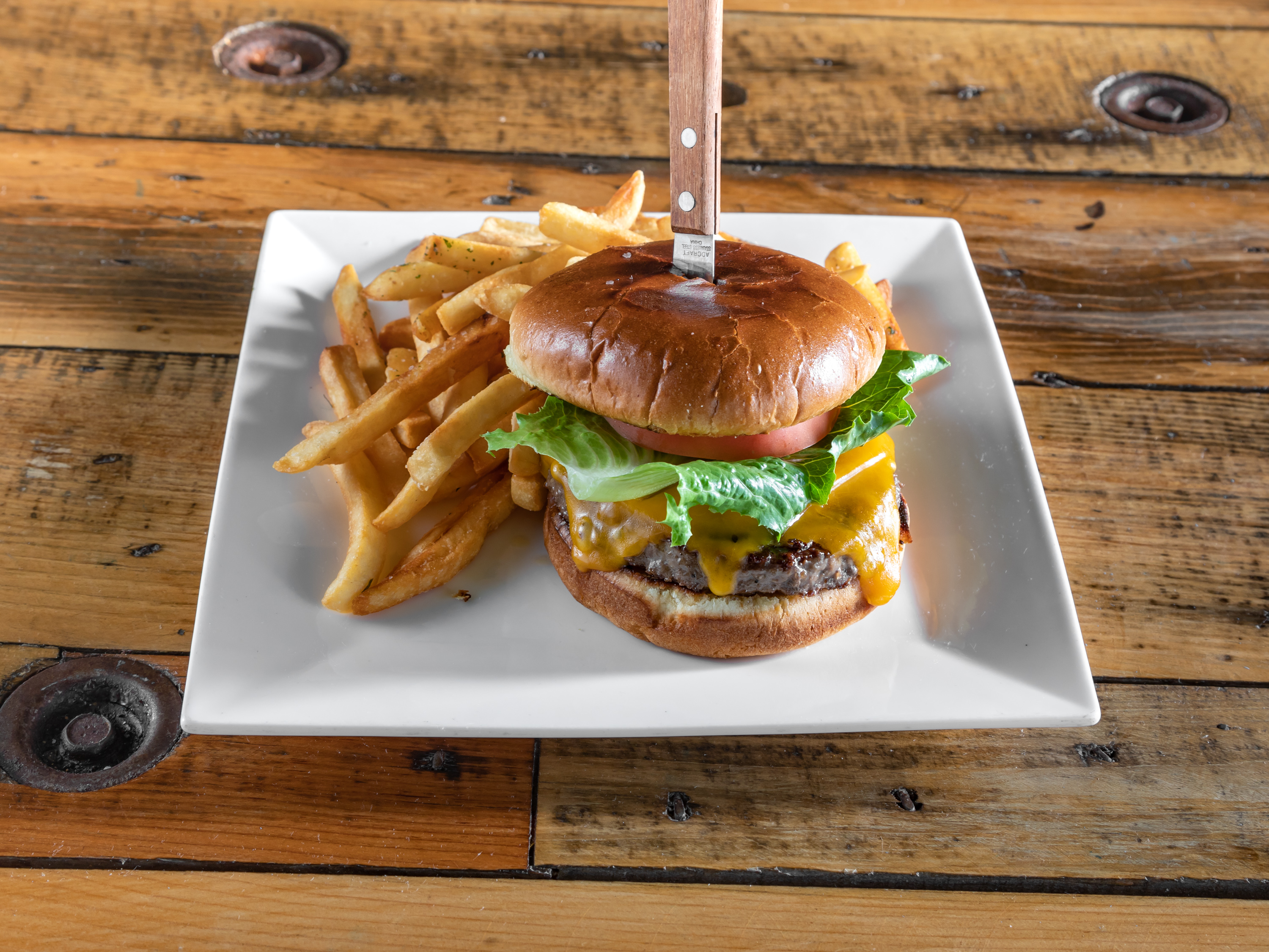 Order 1/2 lb KEG CLASSIC BURGER food online from Keg & Lantern Brewing store, Brooklyn on bringmethat.com