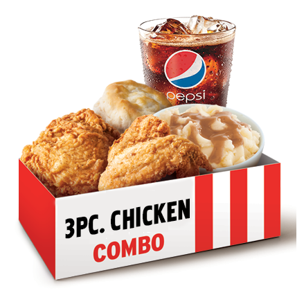 Order 3 pc. Chicken Combo food online from Kfc store, Lower Lake on bringmethat.com