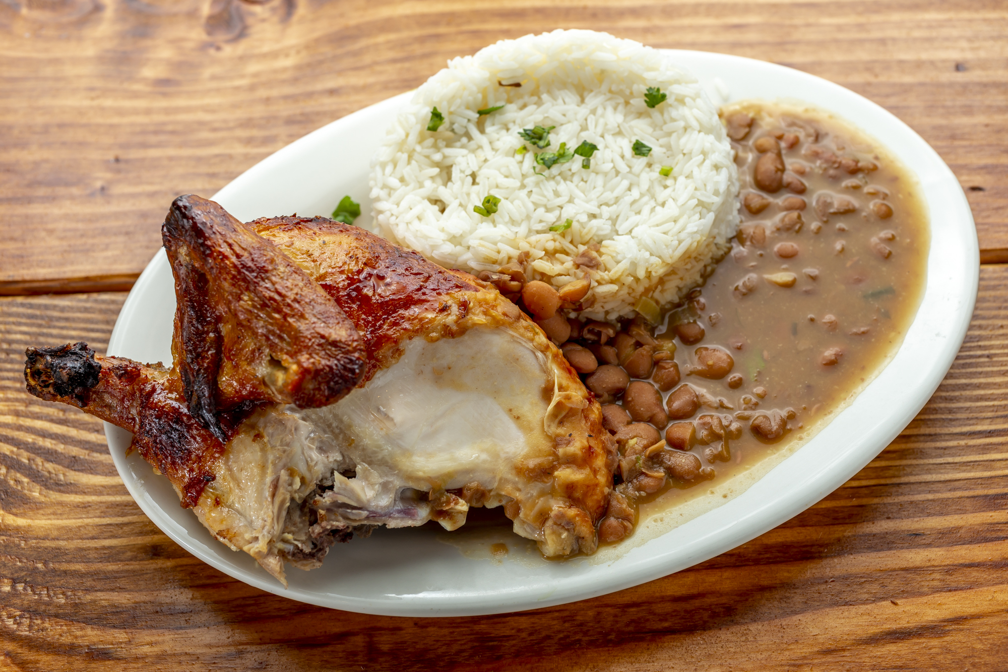 Order #1 Quarter Pollo Combinaciones food online from Riko Peruvian Cuisine store, Queens on bringmethat.com