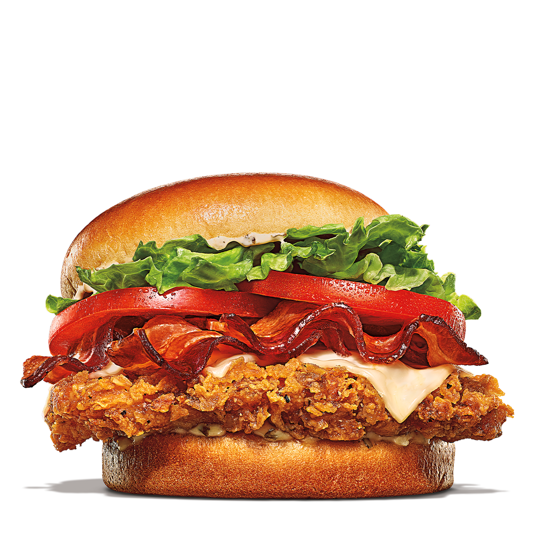 Order Bacon and Swiss Cheese Royal Crispy Chicken Sandwich food online from Burger King store, Wooster on bringmethat.com