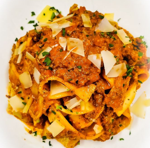 Order Tagliatelle with Veal Sausage food online from Bella Vie store, Bay Shore on bringmethat.com