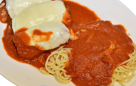 Order Chicken Cutlet Parmigiana food online from Cioffi Restaurant & Pizzeria store, Union on bringmethat.com