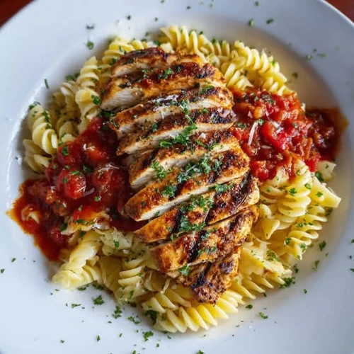 Grilled Chicken over Pasta from TASTY PASTA PIZZA &GRILL