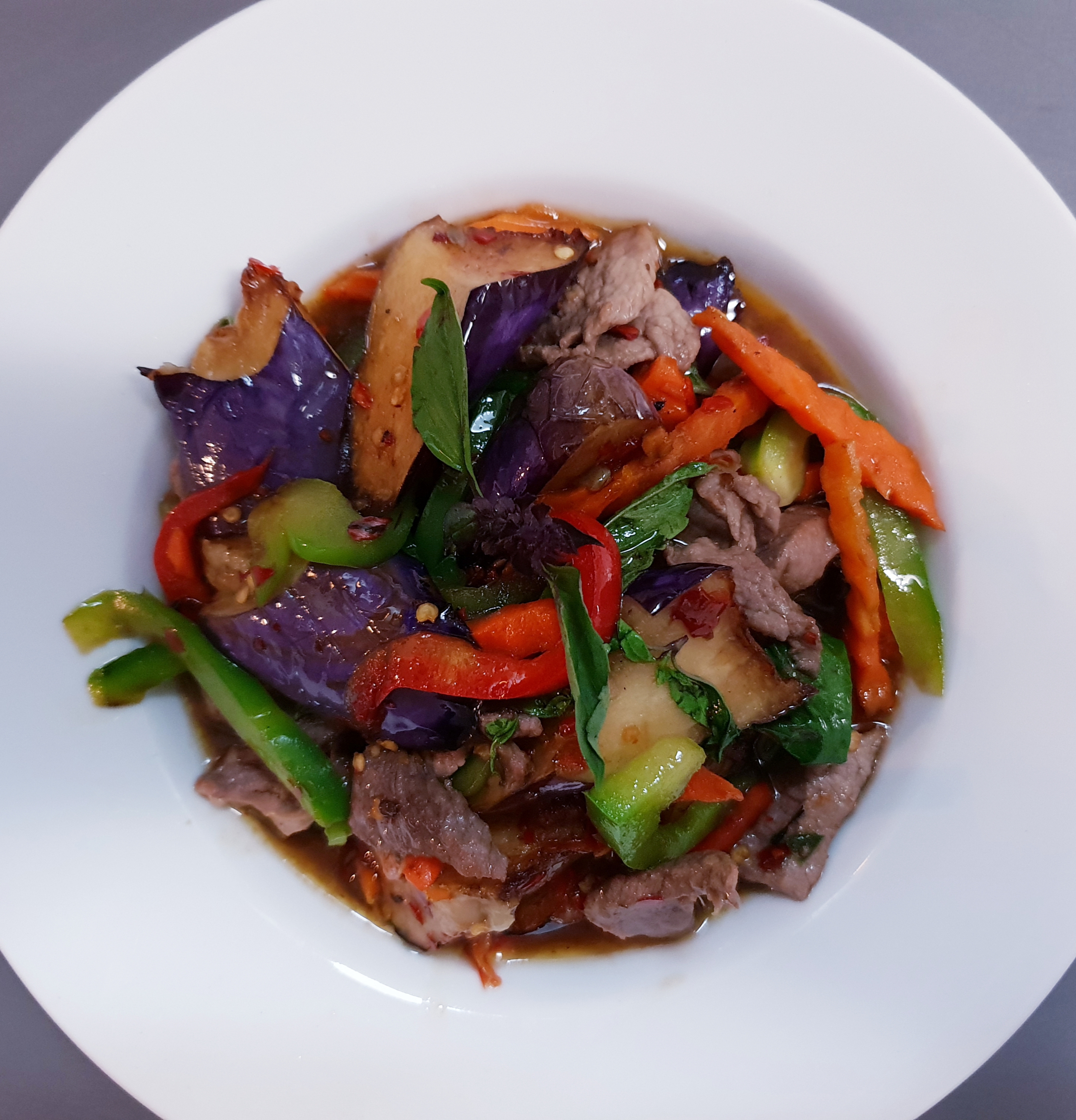 Order Spicy Eggplant food online from R Haan Thai store, Los Angeles on bringmethat.com