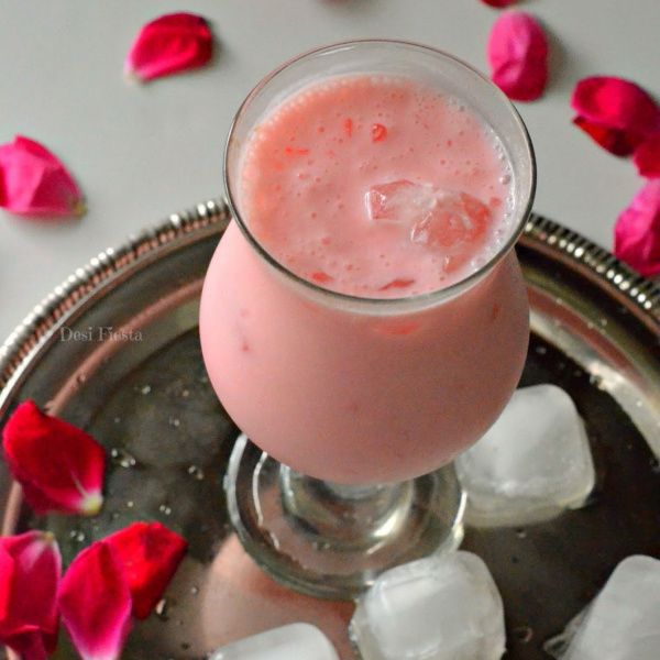 Order Rose Lassi food online from Golden Indian Grill store, Los Angeles on bringmethat.com