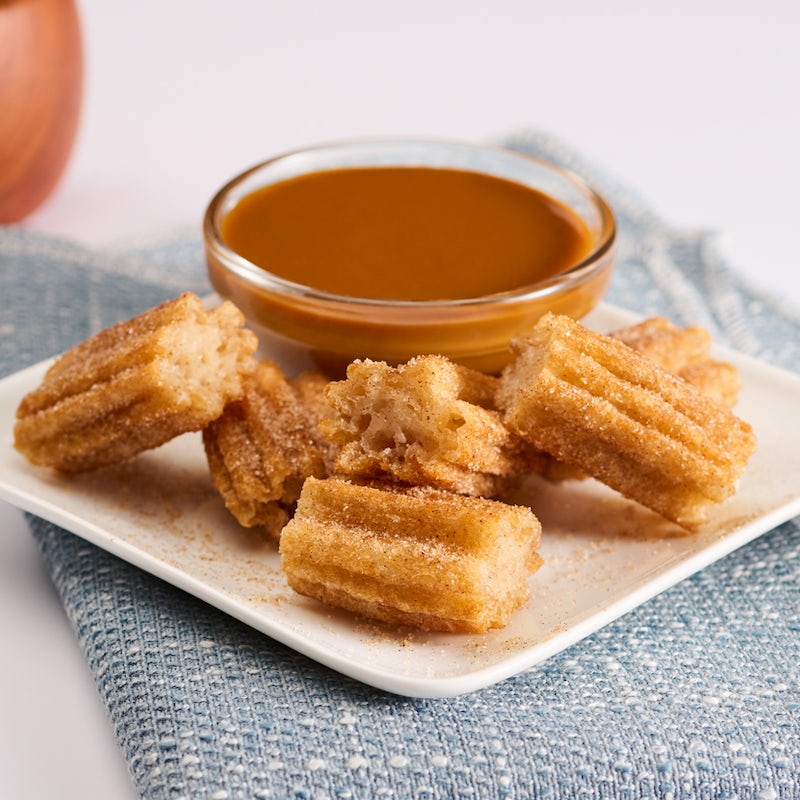 Order Churro Bites with Dulce de Leche Sauce food online from Rubio's store, Chandler on bringmethat.com