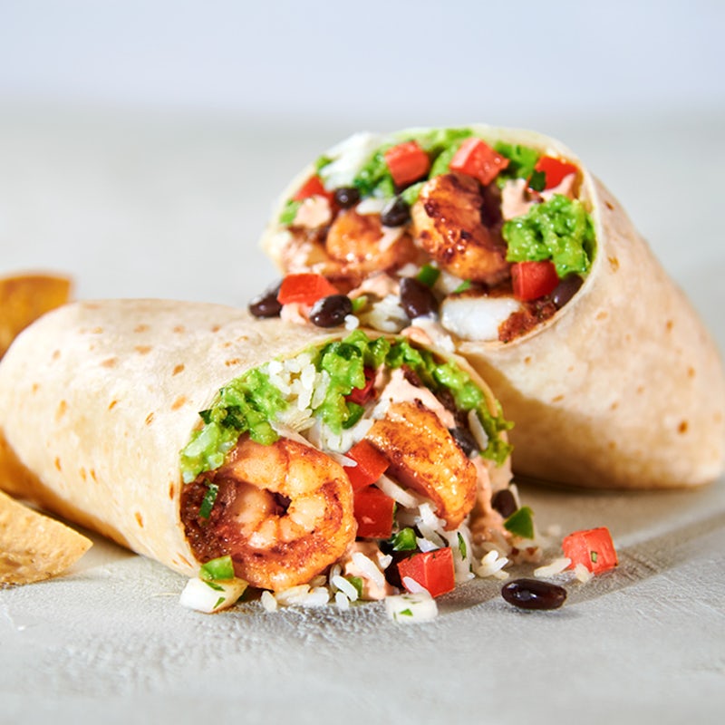 Order Ancho Citrus Grilled Shrimp Burrito food online from Rubio's store, Chandler on bringmethat.com