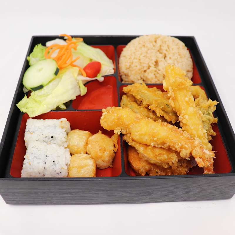 Shimp Tempura Bento — Ginza Cafe Greenville