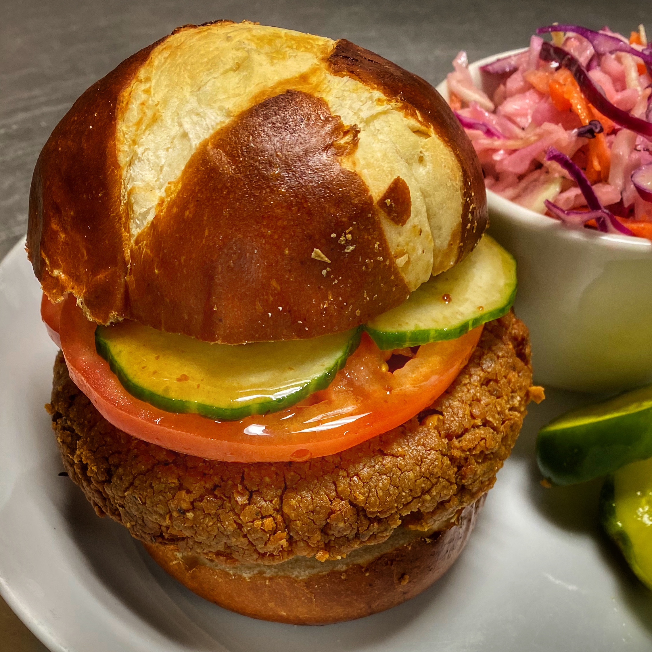 Order Veggie Burger food online from Great Northern Bbq store, Providence on bringmethat.com