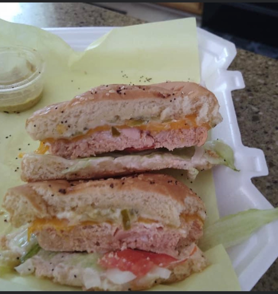 Order Salmon Burger food online from Carbos Wiener Hut & Creamery store, Fayetteville on bringmethat.com