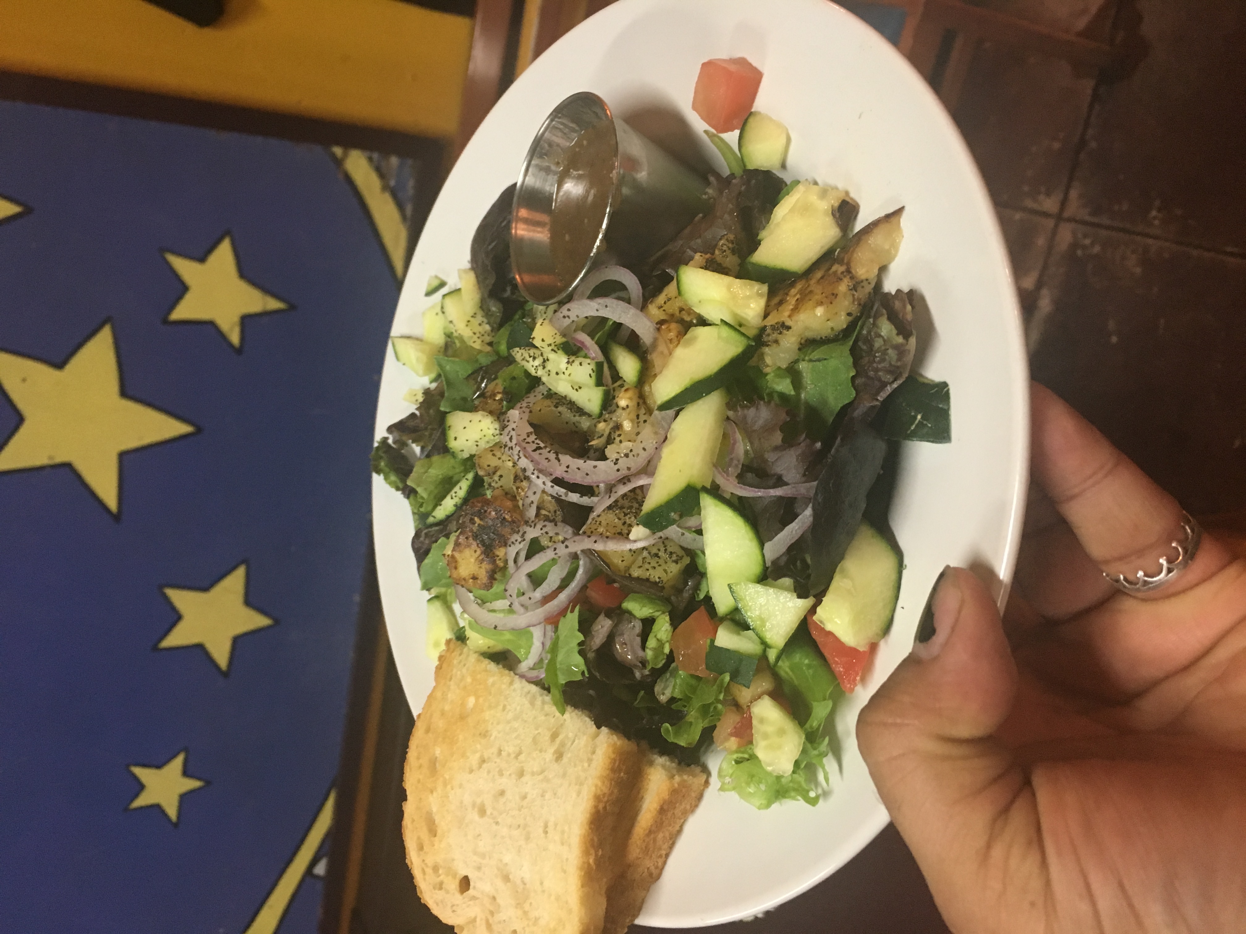 Order Mediterranean-ish Salad food online from Street Level Cafe store, Los Angeles on bringmethat.com