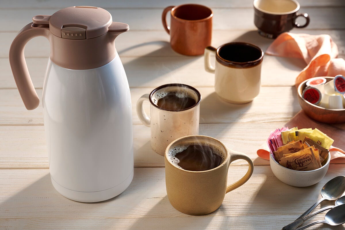 Order Freshly Brewed Premium Decaf Coffee (96 oz.) food online from Cracker Barrel store, Rochester on bringmethat.com
