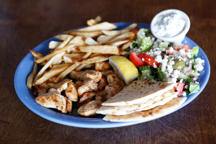 Order Chicken Souvlaki Platter food online from Plaka Grill store, Queens on bringmethat.com