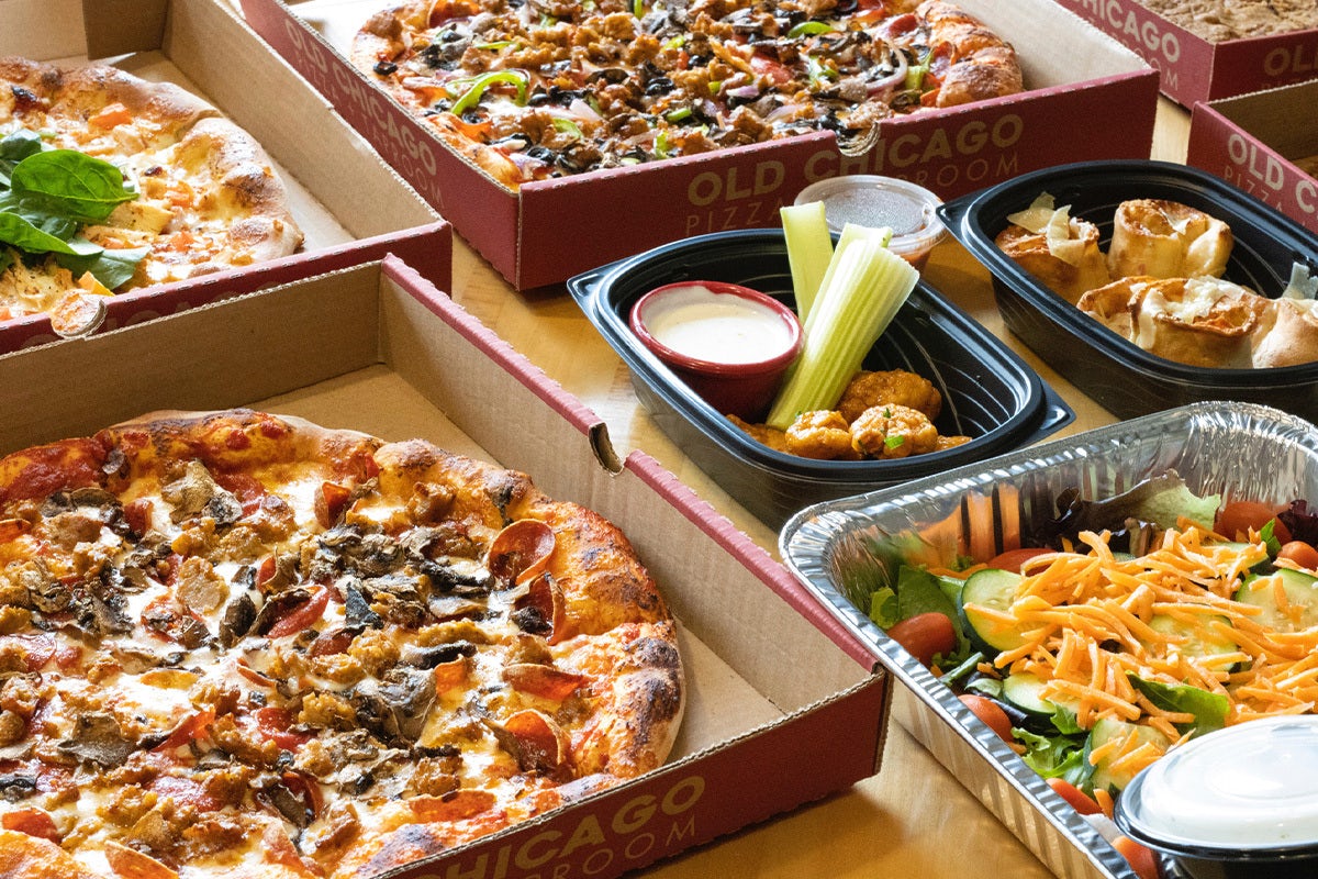Order PIZZA PARTY TO-GO food online from Old Chicago 66 store, Lakewood on bringmethat.com