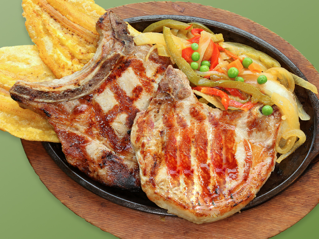 Order 79. Chuletas a la Parrilla food online from Cositas Ricas Corp store, Queens on bringmethat.com