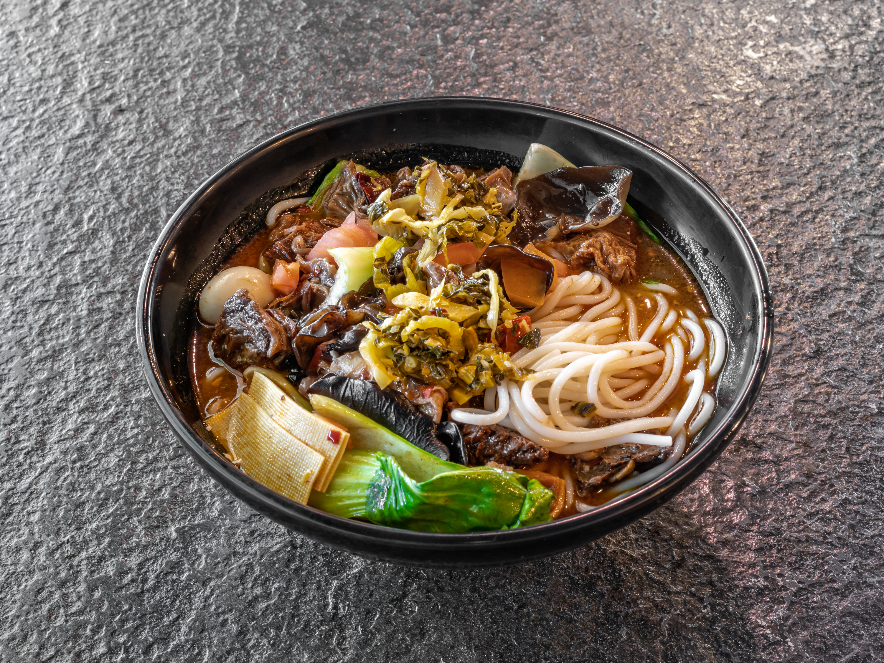 Order 2. Kimchi Beef Rice Noodle food online from Mr Rice store, Alhambra on bringmethat.com