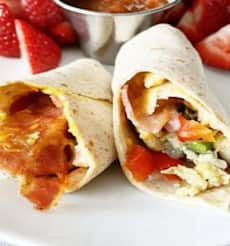 Healthy Egg White Breakfast Wrap