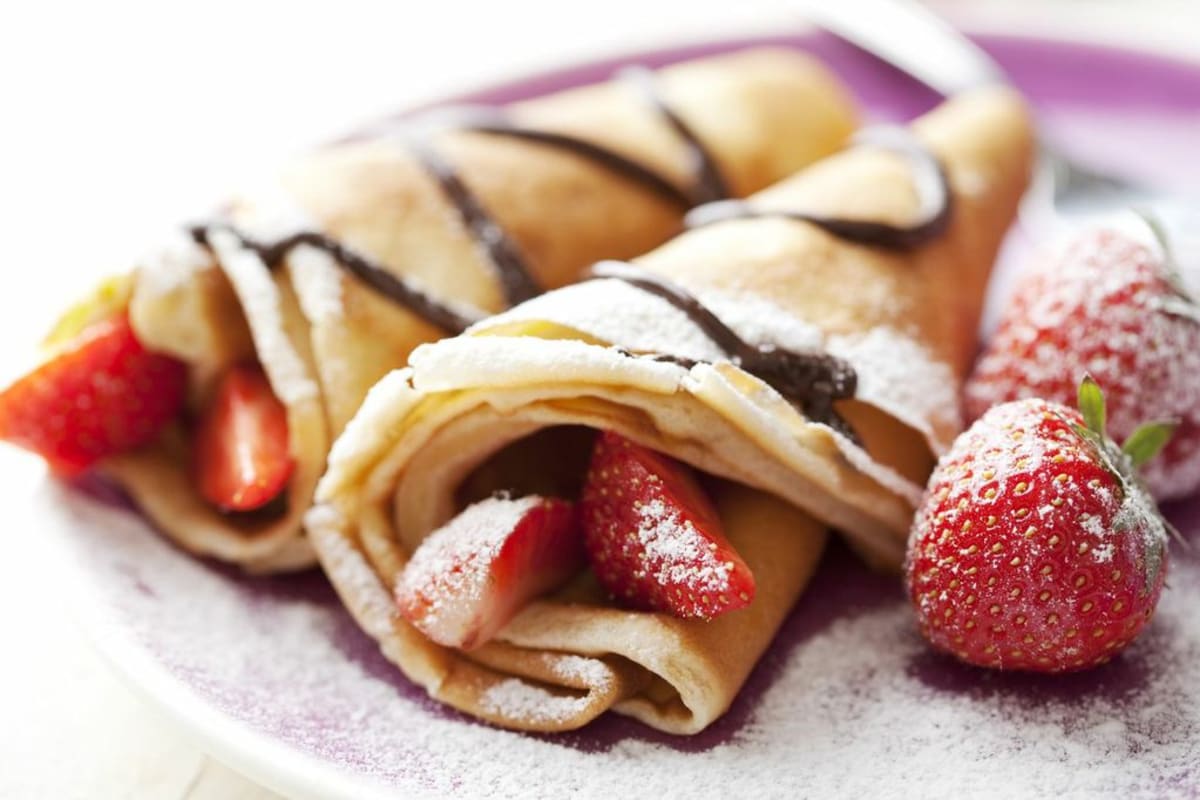 Filling the Apple Raisin Crepes