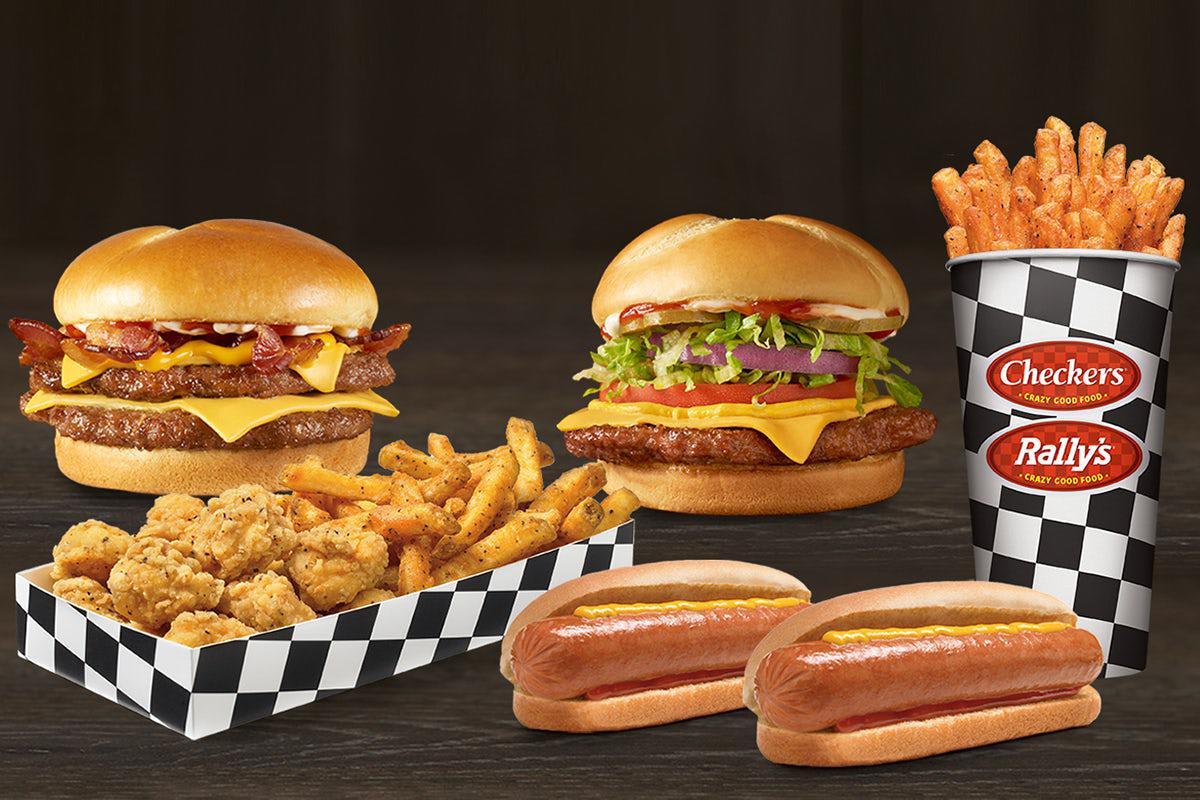 Checkers and online rally's menu