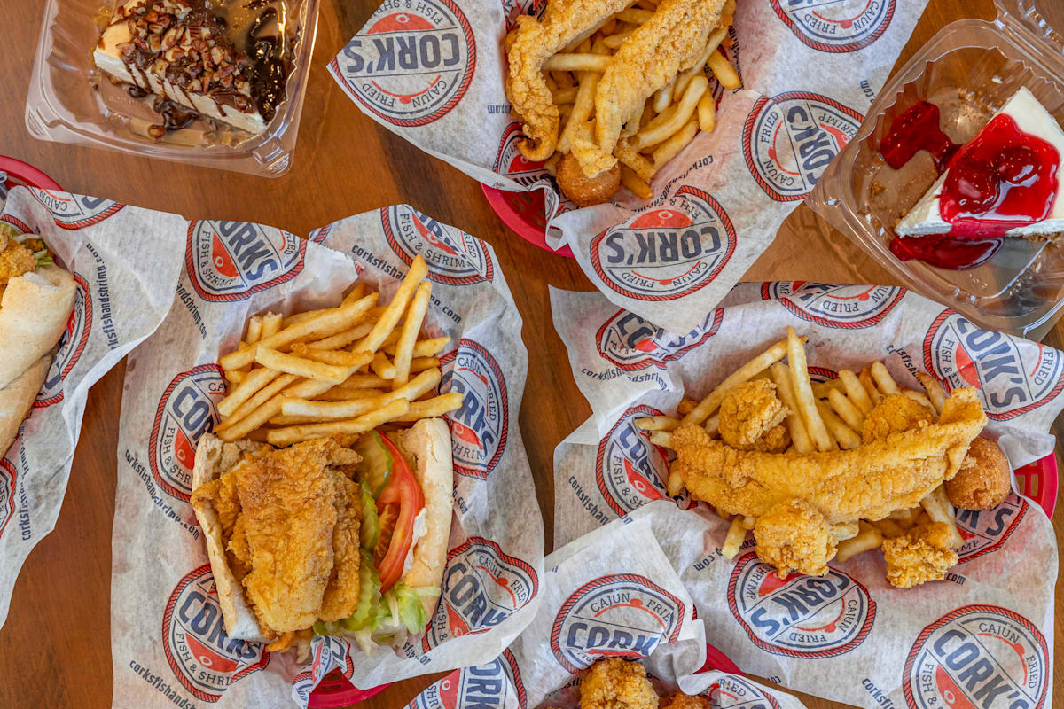 Cork's Delivery Menu Order Online 5131 Government St Baton Rouge