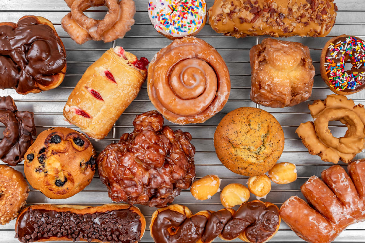 KJ Donuts Delivery Menu Order Online 9320 Elk Grove Blvd. Ste 172