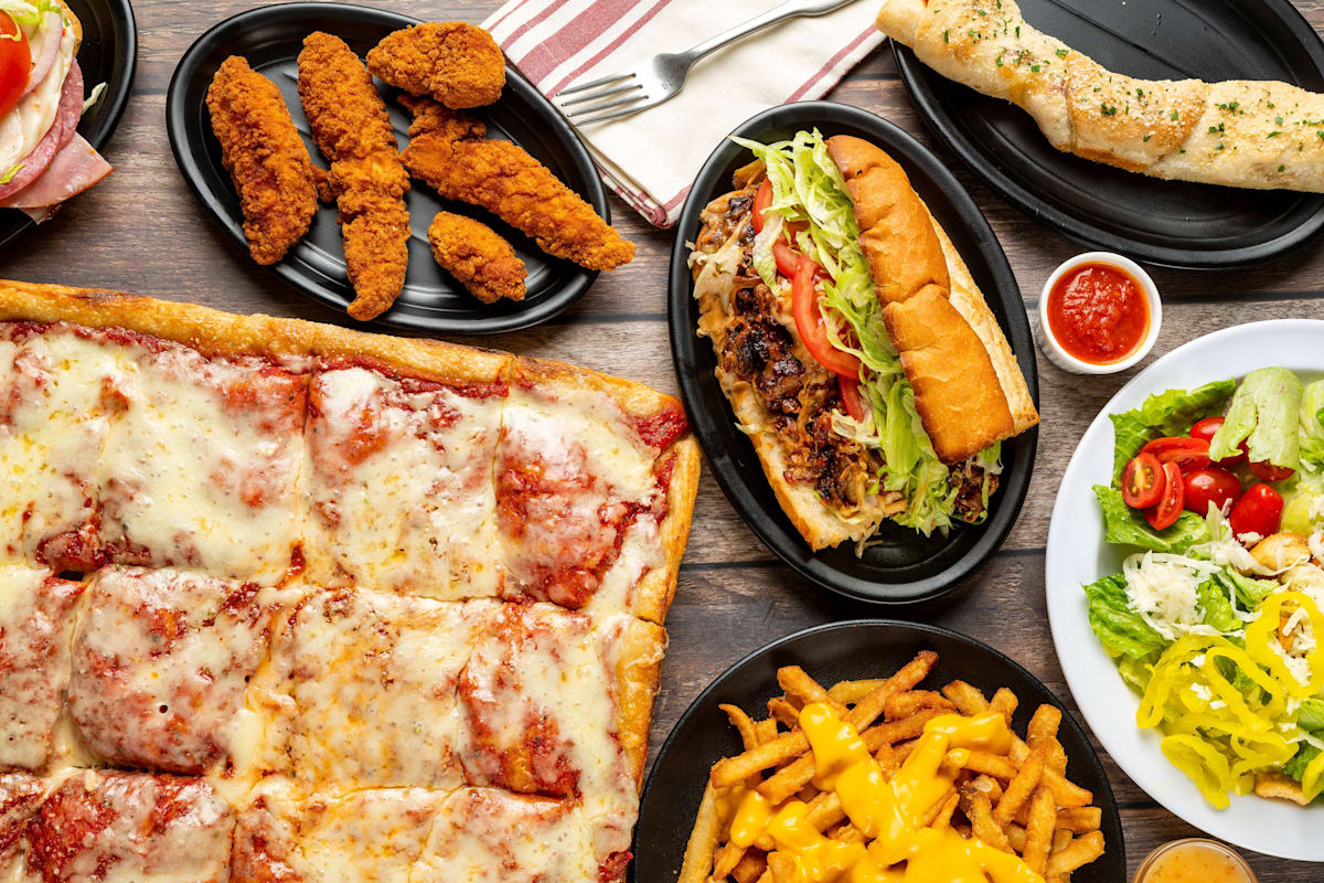 Italian village pizza menu top