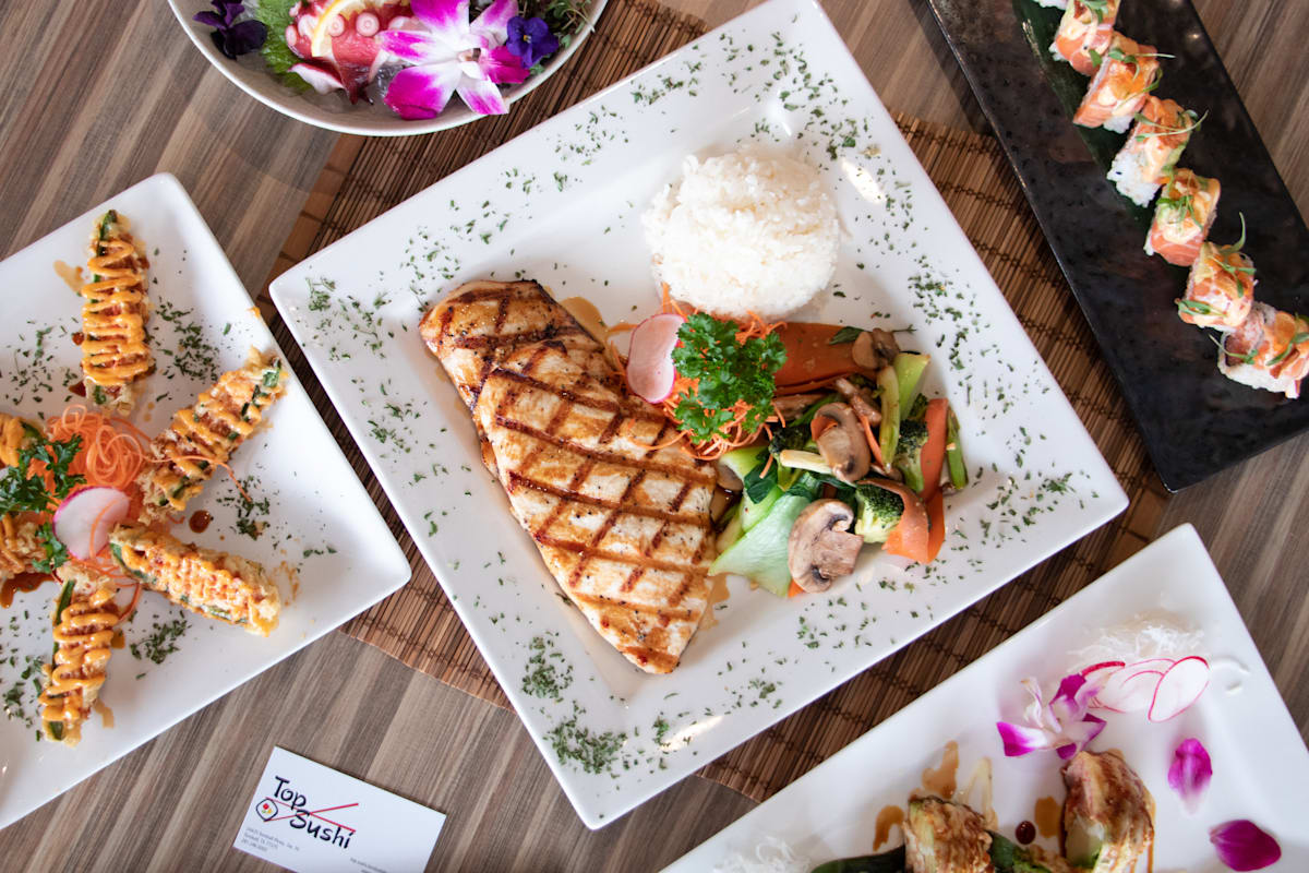 Top top sushi menu