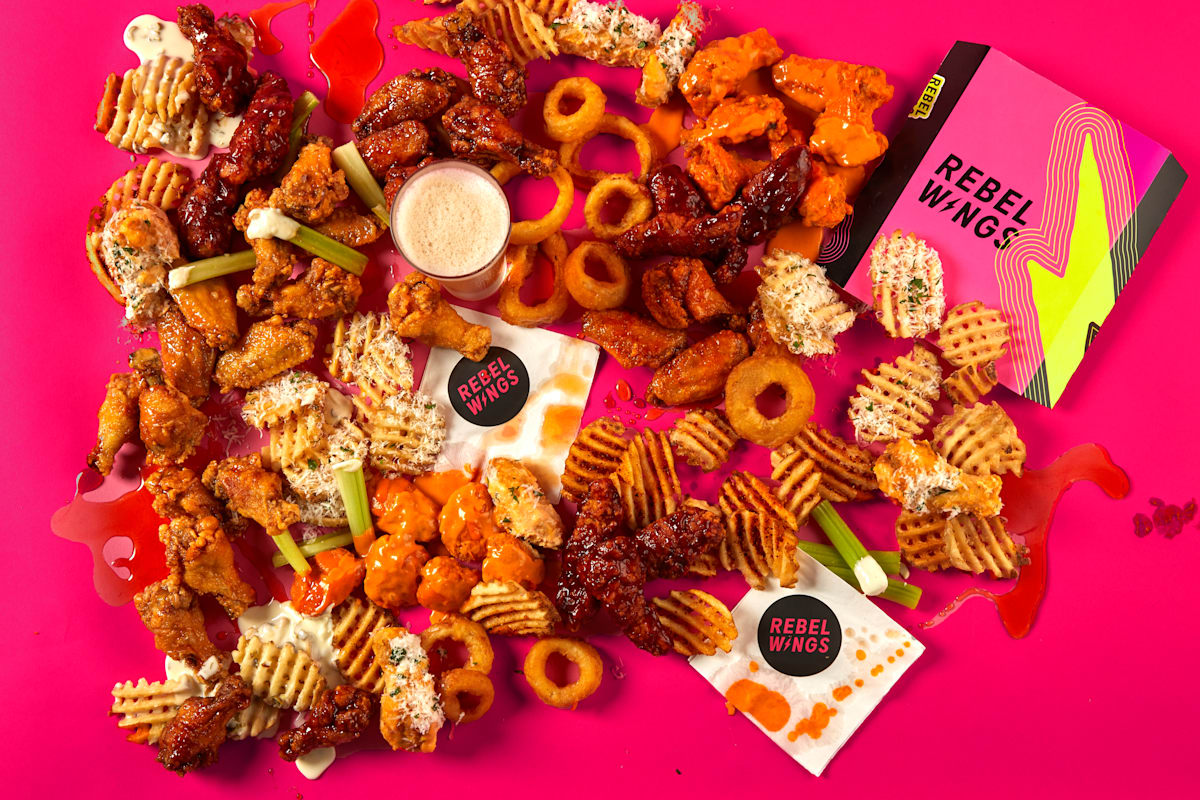 Rebel Wings Delivery Menu Order Online 2127 Curtis Street Denver