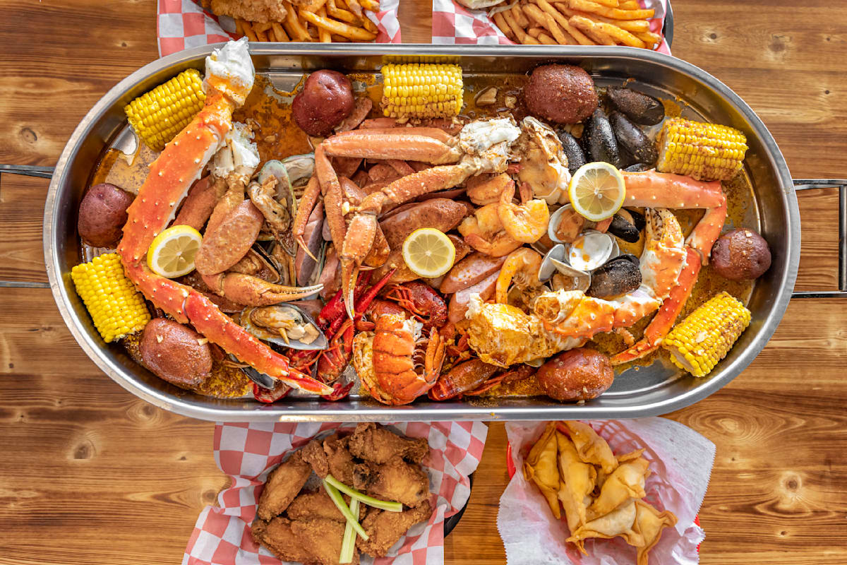 Red crab juicy clearance seafood menu